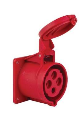 Mete Enerji 406518V 4x32A. Makine Prizi Düz Vidalı CEE Normlu - METE ENERJİ